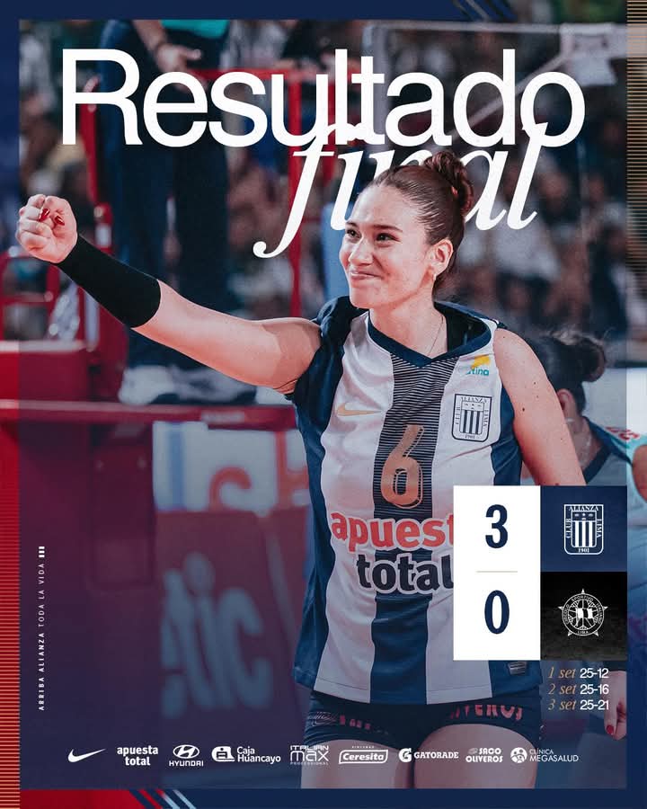 El cambio de entrenador está dando resultados en el equipo de voley ¡ARRIBA ALIANZA! vamos por más 💙
