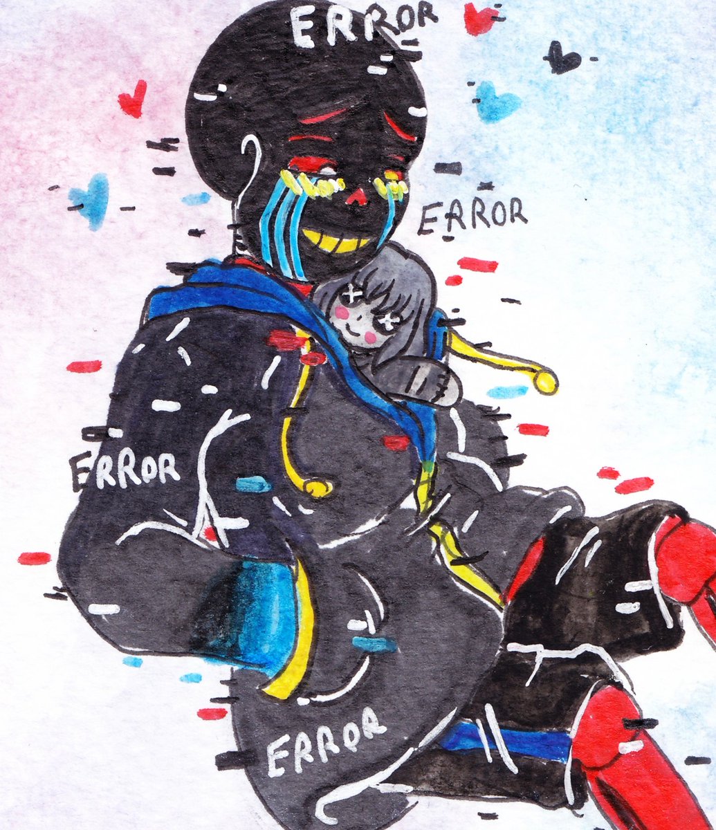 rou_yazz's tweet photo. 🖤💙❤️🖤Error Sans x Core Frisk 🖤💙❤️🖤
#errorsans #corefrisk #drawing #watercolors #drawingtradicional #shipfrans https://t.co/bxRrAipTv8