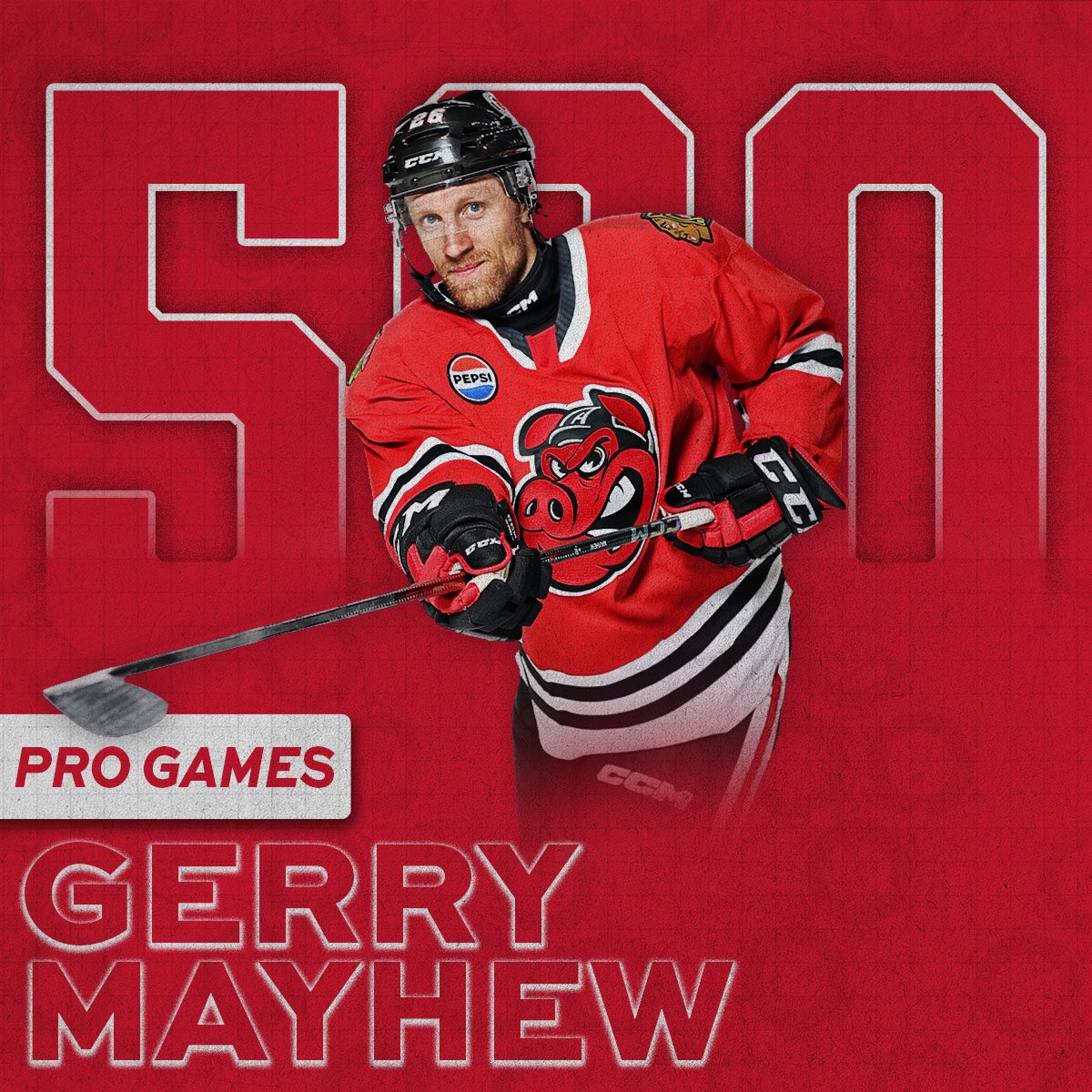 MR. 5️⃣0️⃣0️⃣

Congrats to Gerry Mayhew as today is his 500th professional game!! 

#GoHogs