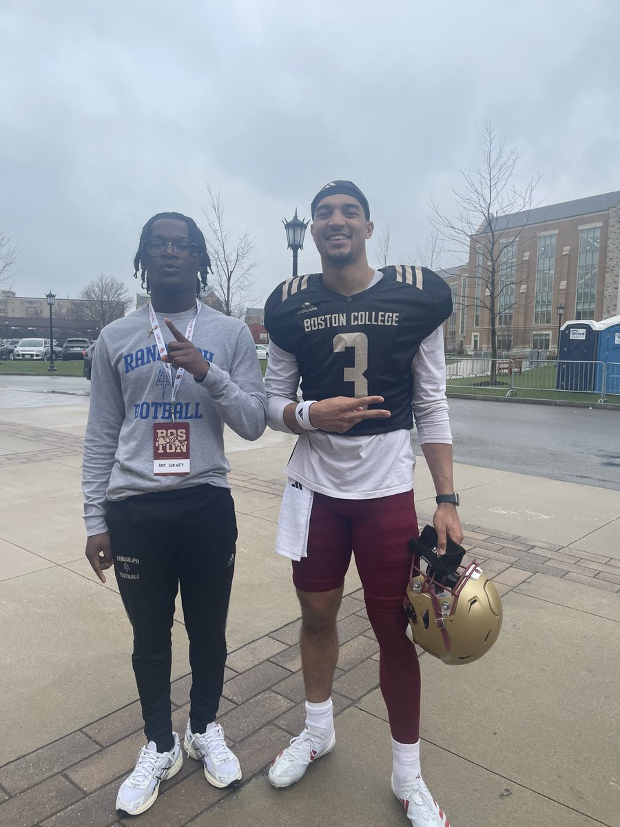 Would like to thank <a href="/BCFootball/">Boston College Football</a> for the innovation to their spring practice yesterday. Got learn and see a lot of the competition at the Division I level <a href="/CoachMarshallJ/">Jon Marshall</a> <a href="/Coach_Kessel20/">Nik Kessel</a> <a href="/Coach_Latimer/">Jackson Latimer</a> <a href="/TimViall/">Tim Viall</a>