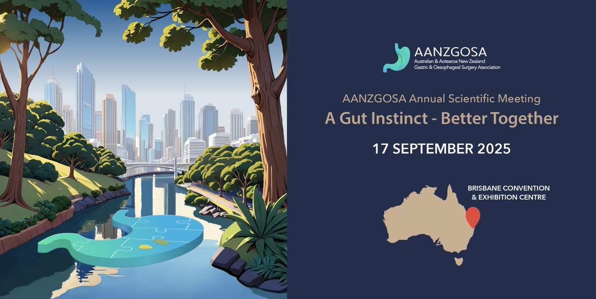 Excited to share 17 Sep 2025, just before ISDE2025. Join us in Brisbane AUS, at the AANZGOSA Annual Scientific Meeting - focus on diseases of the stomach and foregut. Fantastic global faculty, latest MDT topics, 2 GI meetings in one trip! Please register: aanzgosa-asm.com