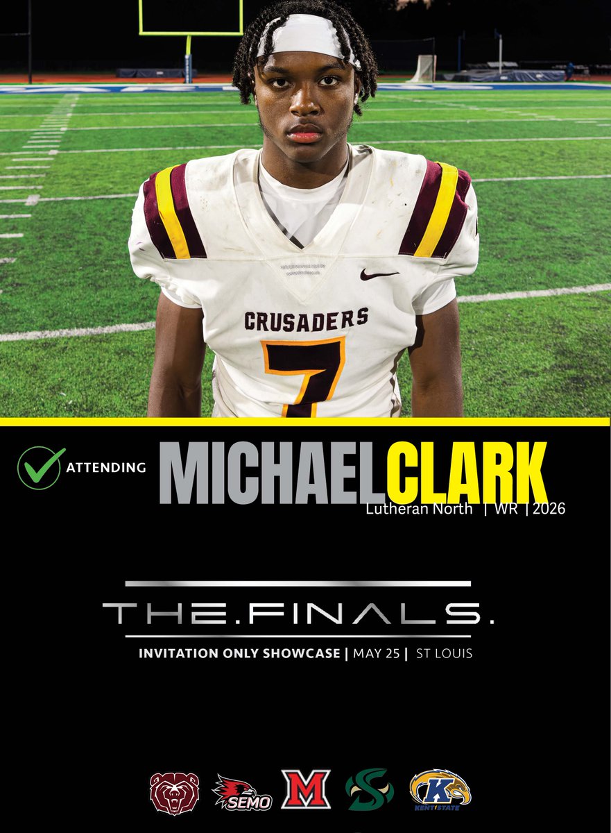 Six Star Football | PLUS+ (@sixstarfootball) on Twitter photo 🚨 TheFINALS just got a PROBLEM — <a href="/MCClark_7/">Michael Clark ⭐️⭐️⭐️</a> is IN. 🚨
5’8, 160 | WR | 2026 | Lutheran North (MO)
🏆 State champ.
🔥 16 TDs | 812 REC YDS
🦈 7 INTs (led the state!)
⚡ 4 ST TDs | 631 RET YDS
WR1. DB1. PR/KR1. Just call him That Dude.
Offers: Missouri State, SEMO, Kent State, 🚨 TheFINALS just got a PROBLEM — <a href="/MCClark_7/">Michael Clark ⭐️⭐️⭐️</a> is IN. 🚨
5’8, 160 | WR | 2026 | Lutheran North (MO)
🏆 State champ.
🔥 16 TDs | 812 REC YDS
🦈 7 INTs (led the state!)
⚡ 4 ST TDs | 631 RET YDS
WR1. DB1. PR/KR1. Just call him That Dude.
Offers: Missouri State, SEMO, Kent State,