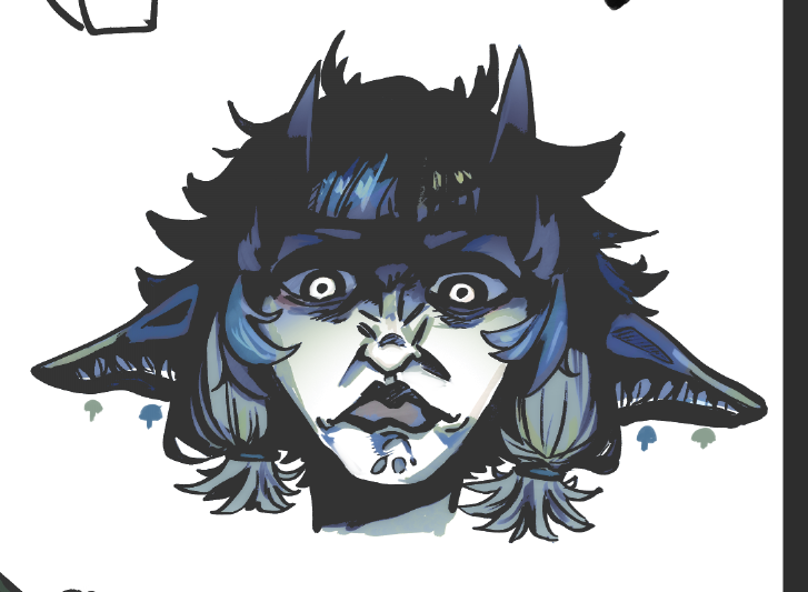 Bin Sticker am designen für Stand. Ich liebe das Yelena-Face aus AOT. Hoff ich bin da halbwegs nah dran gekommen xD