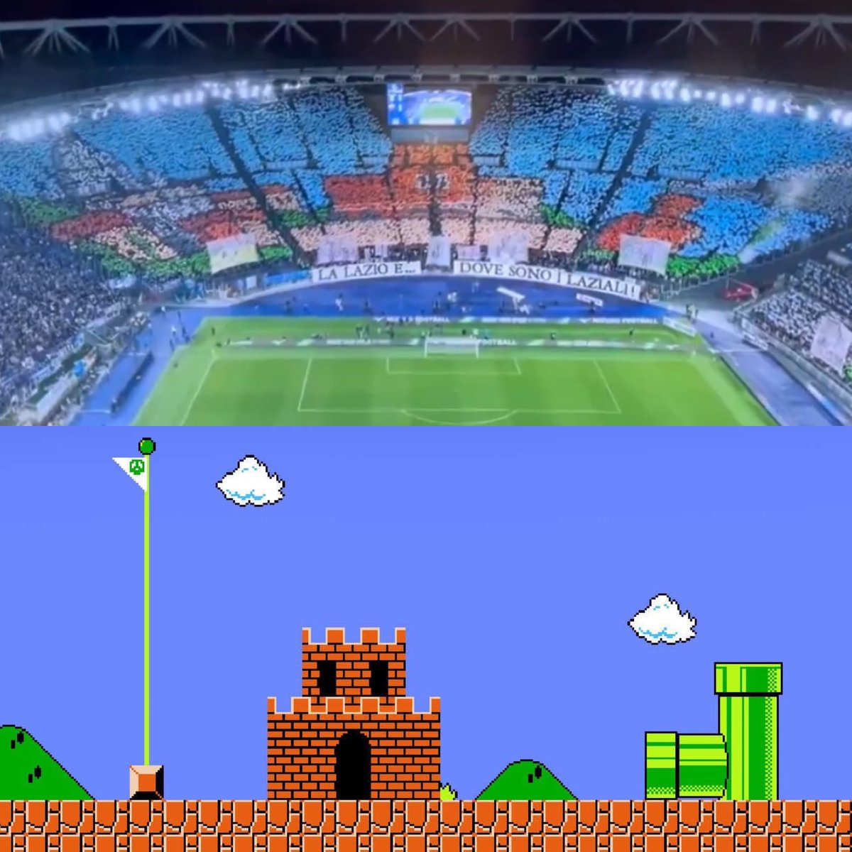 TheRomanistaWay's tweet photo. Alexa, play Super Mario Bros Main Theme🗣️

#asroma #LazioRoma #RomeDerby https://t.co/EGyhLCoBMA