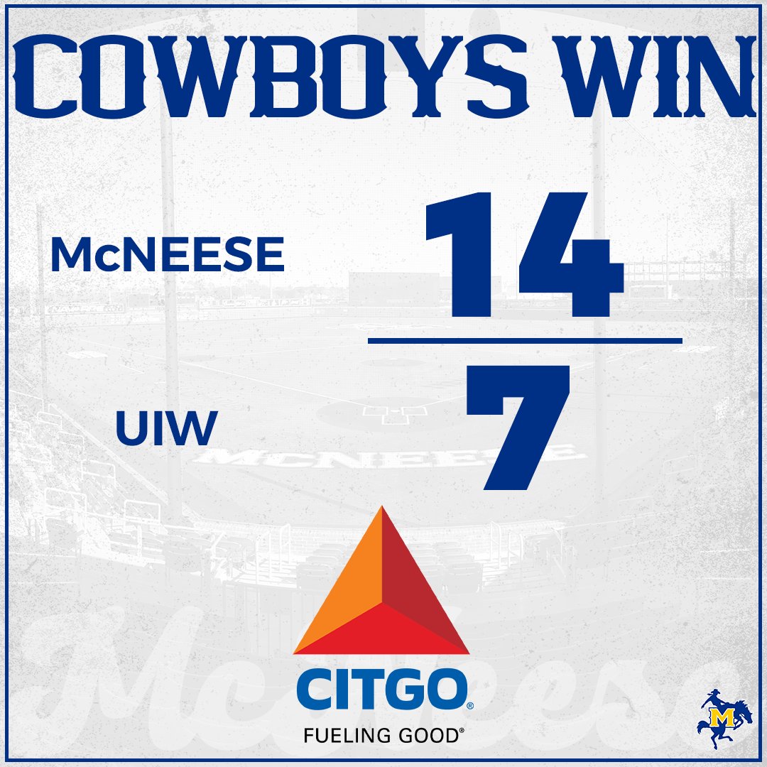 McNeeseBaseball's tweet photo. Series Sweep &amp; Nation-Leading Win Streak 12 games = Mission Success

#GeauxPokes | #FERDA https://t.co/GvI92poLOA