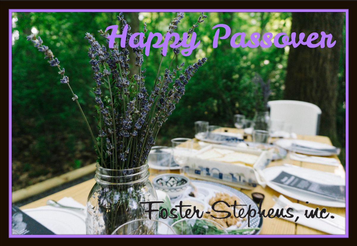 fosterstephens's tweet image. Happy Passover From Foster-Stephens