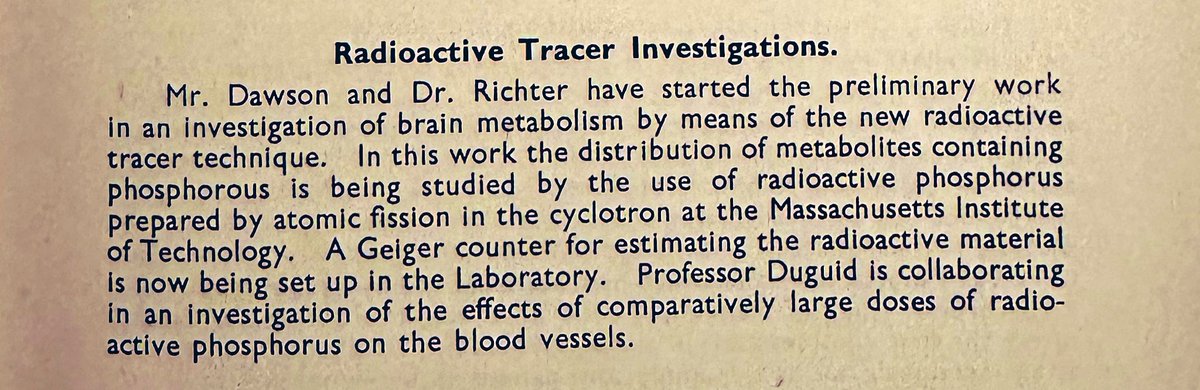 WhitchurchHosp's tweet image. Day 13 #Archive30 

#ArchiveTechnology 

Here is some technology from 1946, the Geiger counter, discovered in an old cupboard is circled in yellow ☢️
I do wonder if it’s the one mentioned or a later one 🧐
Extract from the 1946 Annual Report

Thanks to Angela for the reports