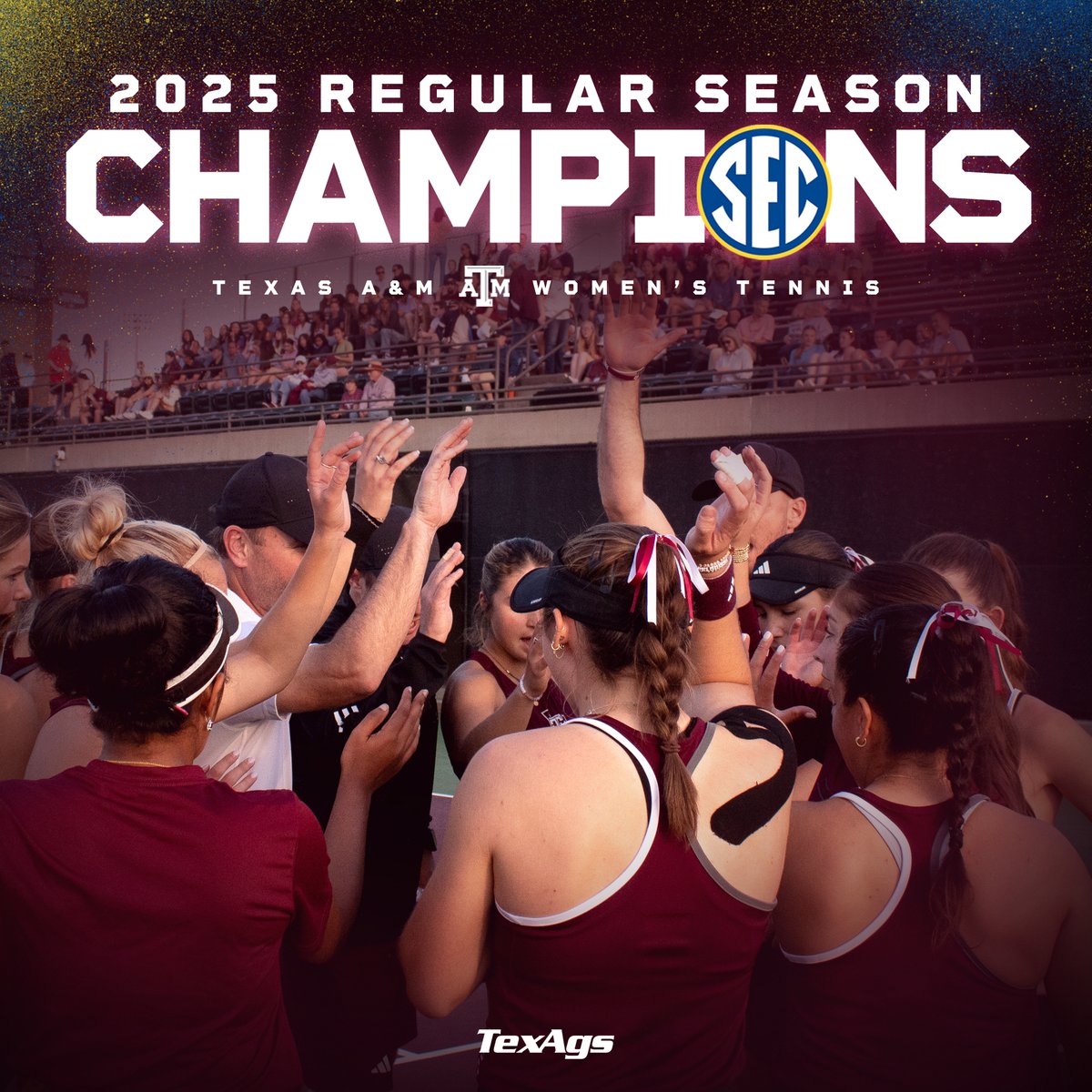 FOUR STRAIGHT SEC TITLES 🎾🏆👍

#GigEm