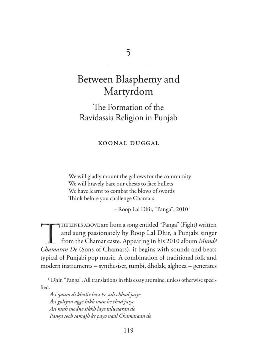 DuggalKoonal's tweet photo. On the eve of Ambedkar Jayanti, I am delighted to share my essay “Between Blasphemy and Martyrdom: The Formation of Ravidassia Religion in Punjab,” which has been published in Dalit Studies Volume Two “Dalit Journeys for Dignity: Religion, Freedom, and Caste” https://t.co/mJMKLyVY7n