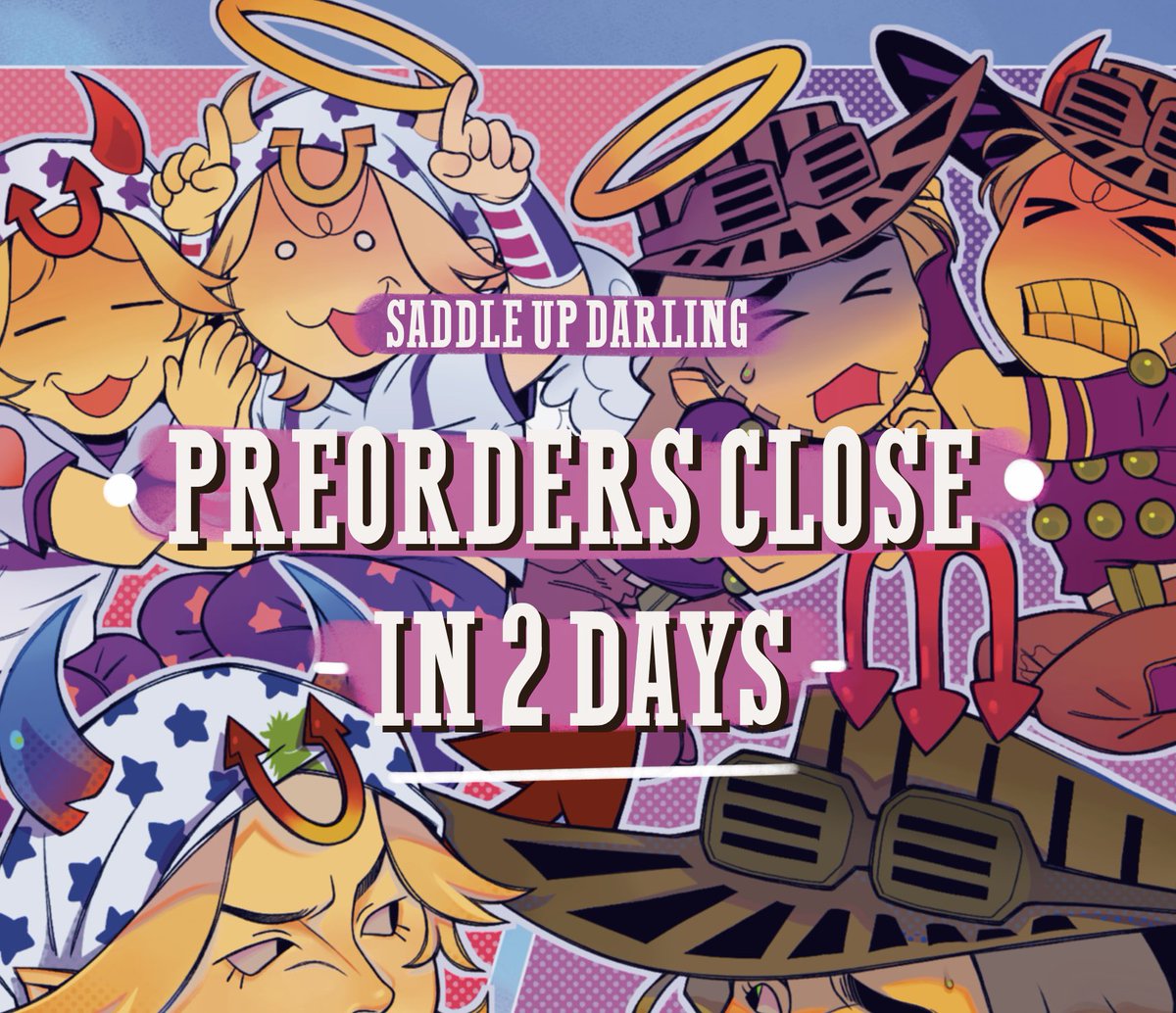 tic-tac tic-tac you have only 2 days to grab your copy of our gyjo zine ! 

credit to <a href="/kuyashiz/">i am the real foxy fnaf</a> for this amazing artwork 

#sbr #gyjo #steelballrun #jojoday