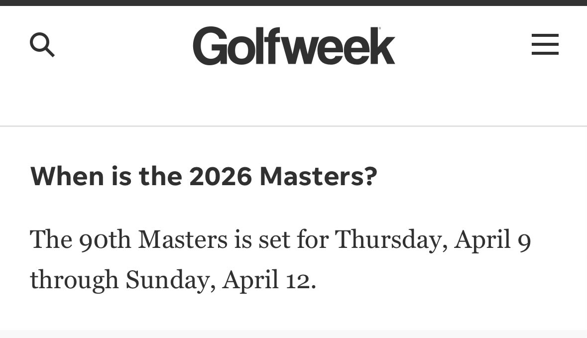 matt_hucko's tweet photo. @atrupar @BillSimmons Yes Aaron, Masters dates are notoriously hard to figure out. Moron https://t.co/mHRYCPDNHm