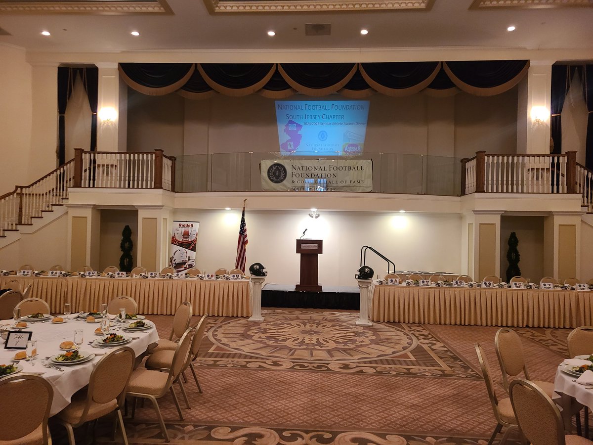 Banquet ready - 2025 <a href="/NffSouth/">NFF South Jersey Chapter</a> 
1/2 hour to start. #HSLive 
Livestream Link: youtube.com/live/WYRPfUwwR…
