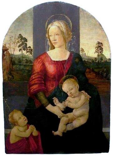 artbotticelli's tweet photo. Madonna and Child with St. John the Baptist #artbots #botticelli https://t.co/YOvYqtMzKi
