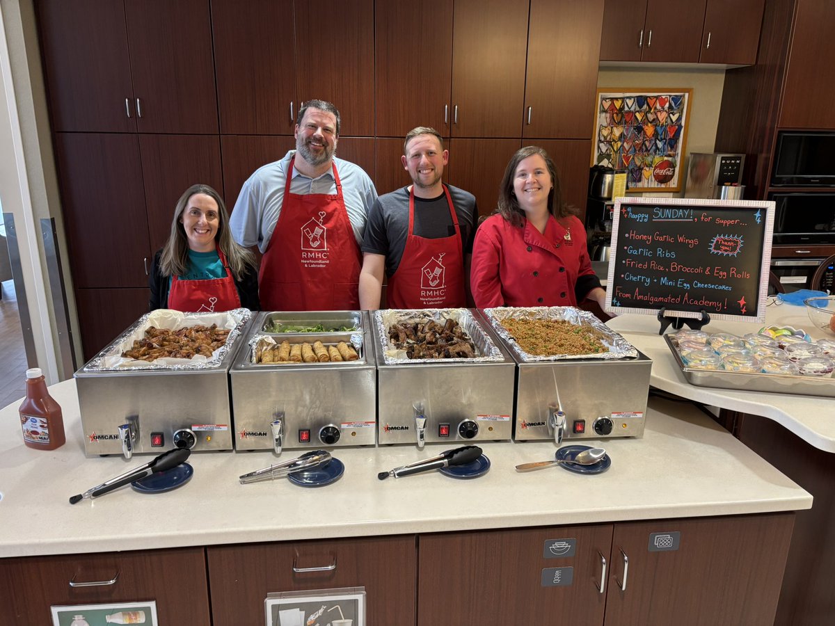 Amalgamated_NL's tweet photo. Another wonderful afternoon spent preparing a meal for the families at Ronald McDonald House by some of our amazing staff- Sherry, Kenny, Lauren and Matthew!👏🏻👏🏻👏🏻@Town_BayRoberts https://t.co/J7DnZBovt1
