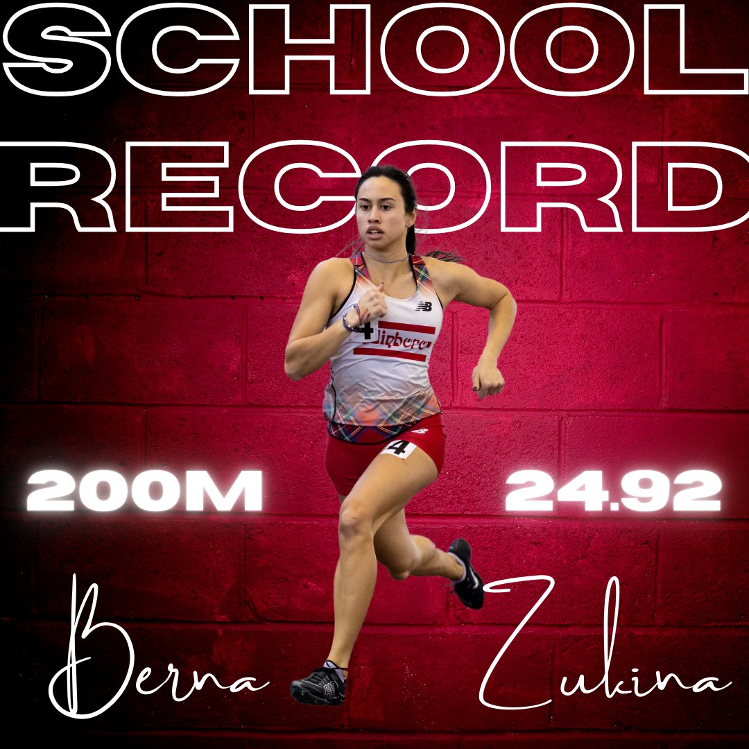 SCHOOL RECORD! 

Berna Zukina broke our school record in the 200m at Bucknell running 24.92! The previous record was 24.97 set by Lisa Kossman in 2017. 

#borobuilt #fearthekilt
