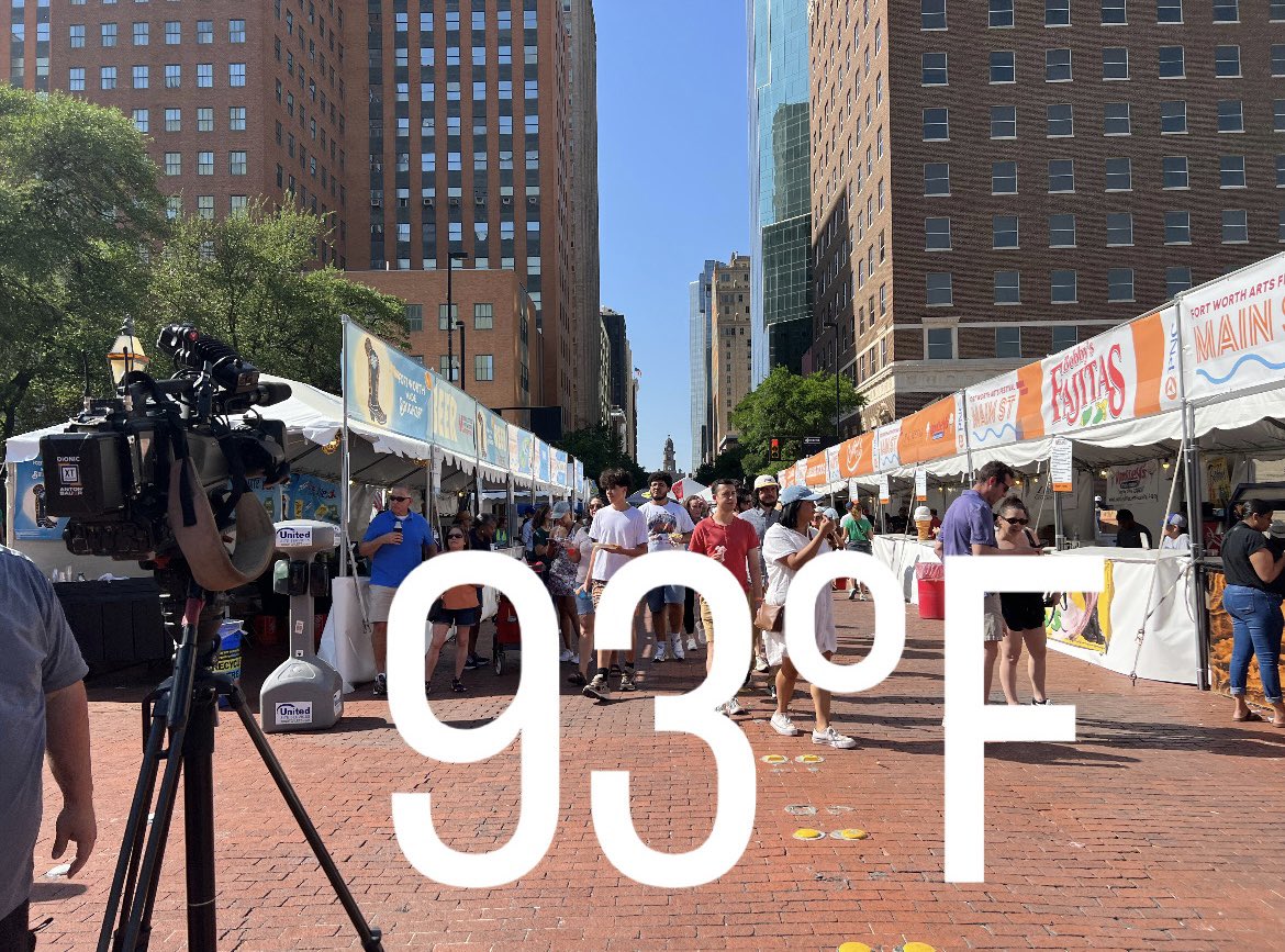 Amelia Jones (@ameliajonestv) on Twitter photo “This is baby Texas heat,” one interviewee described it. Still a hot day for folks at the Fort Worth Main Street Art Festival! However - a night and day difference from the storms last year. My #LIVE report on <a href="/FOX4/">FOX 4 NEWS</a> at 9! “This is baby Texas heat,” one interviewee described it. Still a hot day for folks at the Fort Worth Main Street Art Festival! However - a night and day difference from the storms last year. My #LIVE report on <a href="/FOX4/">FOX 4 NEWS</a> at 9!