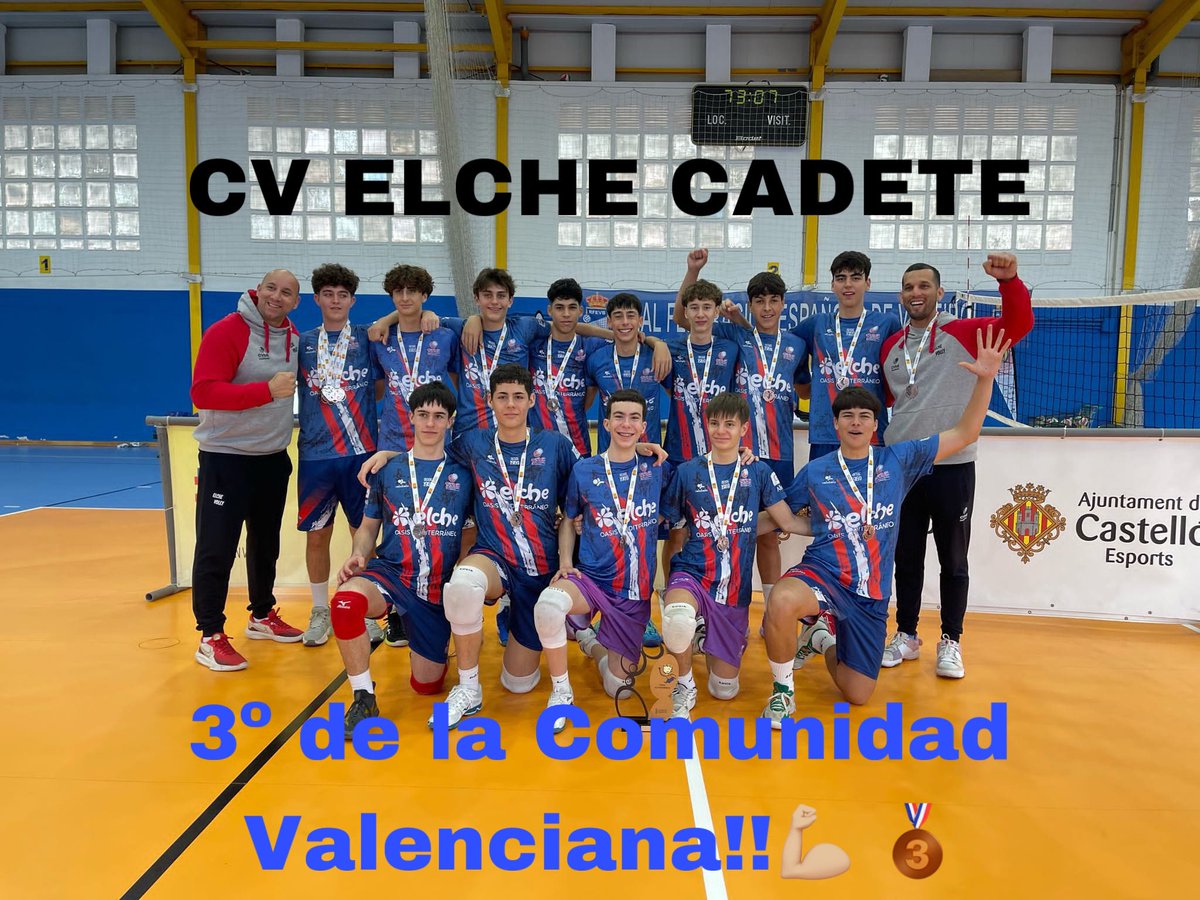 El equipo cadete masculino 3º  de la Comunidad Valenciana!!🥉💪🏼
Enhorabuena chicos!🙌🏼