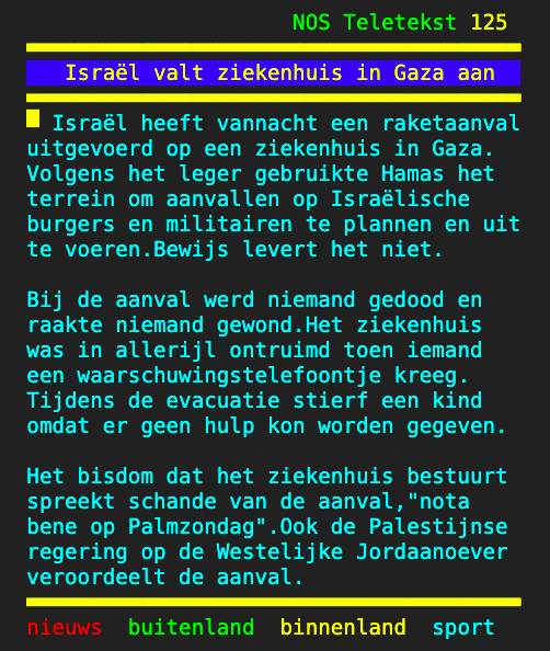 Vandaag twee dieptrieste berichten. Van het ene (Russische oorlogsmisdaad) spraken de westerse leiders schande. Over het andere (Israëlische oorlogsmisdaad) zwegen ze in alle talen.