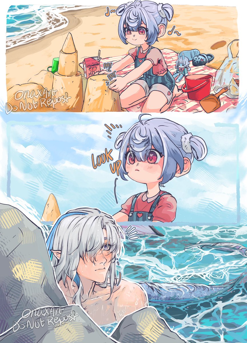 onaxart's tweet image. Wriollette mermaid AU continues! “Sweet Like Sugar” part 1/3
