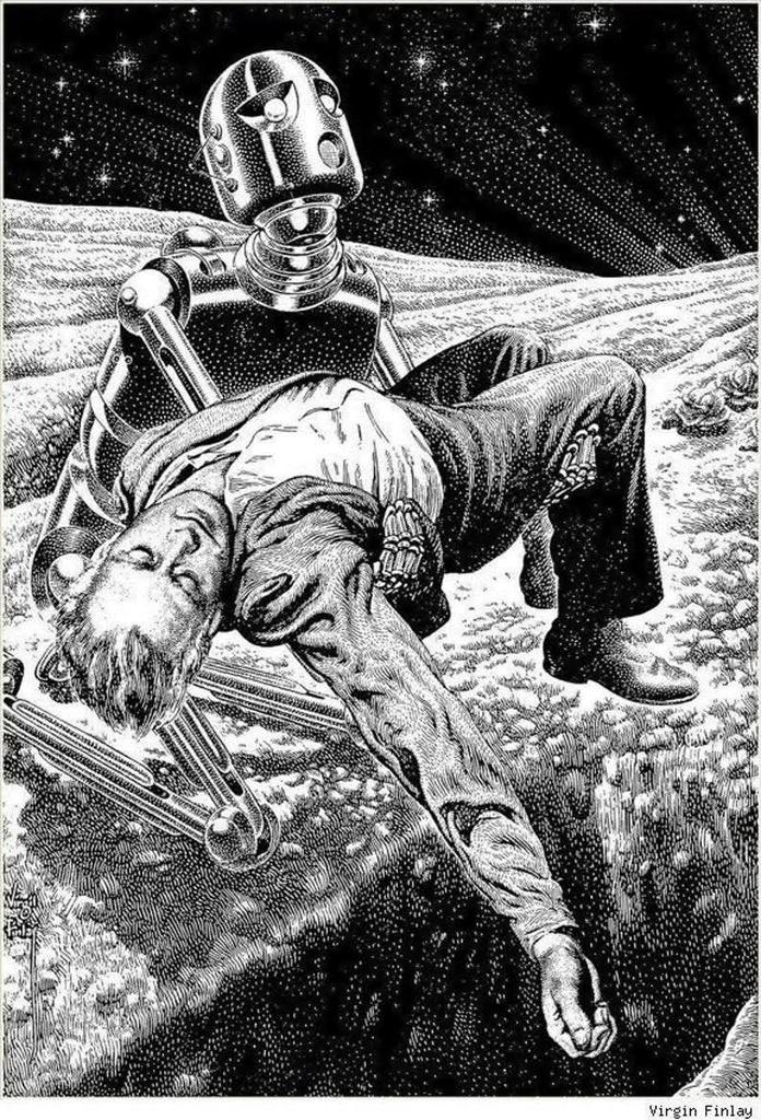 AFSMSFA's tweet image. Amazing Stories October-November 1953
Interior illustration by Virgil Finlay for the story Beside the Still Waters.