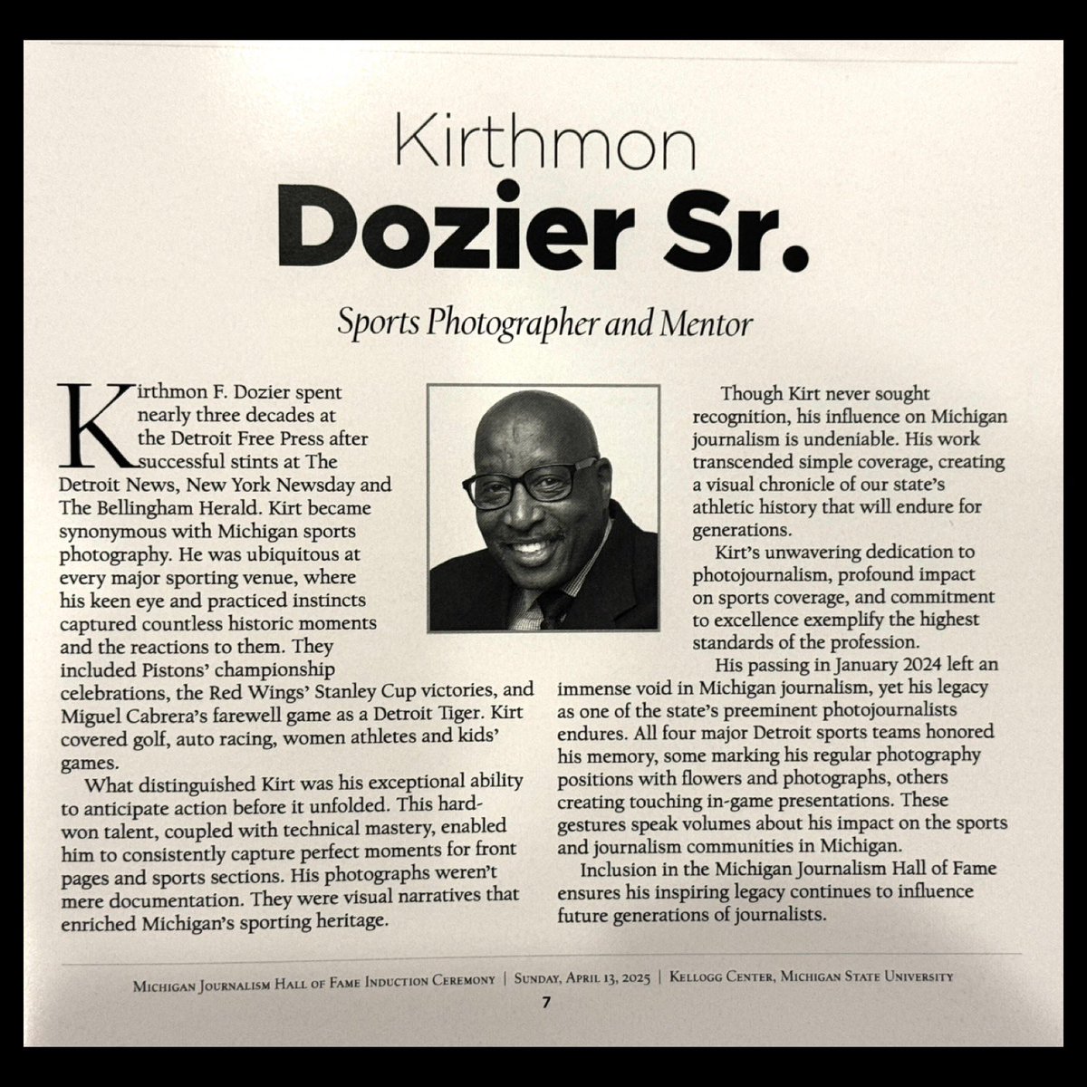📸🎥Eric Seals (@ericseals) on Twitter photo Going to be a nice night here at East Lansing celebrating Kirt Dozier, a former <a href="/freep/">Detroit Free Press</a> <a href="/freepsports/">Freep Sports</a> #photojournalist who was loved by many and was so talented. He and others deserving journalists are being inducted into the Michigan Journalism Hall of Fame tonight. Going to be a nice night here at East Lansing celebrating Kirt Dozier, a former <a href="/freep/">Detroit Free Press</a> <a href="/freepsports/">Freep Sports</a> #photojournalist who was loved by many and was so talented. He and others deserving journalists are being inducted into the Michigan Journalism Hall of Fame tonight.