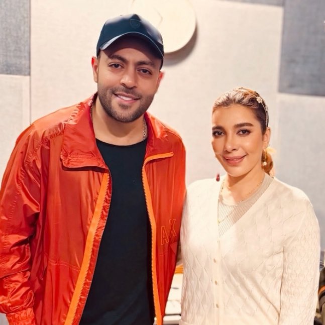 أصالة وتامر عاشور اثناء تسجيل #كلام_فارغ من البوم #ضريبه_البعد ❤️😍