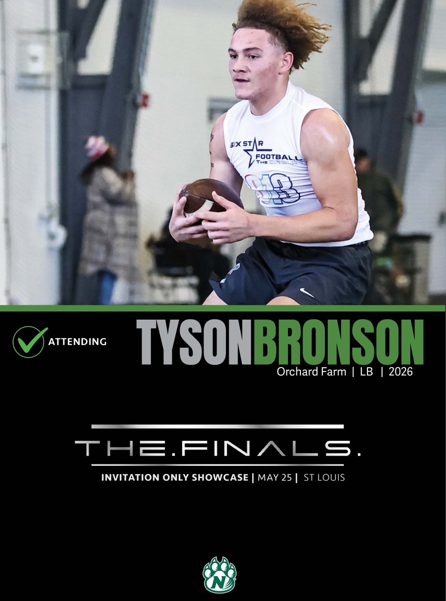 Six Star Football | PLUS+ (@sixstarfootball) on Twitter photo 🚨 TheFINALS | Tyson Bronson (<a href="/TysonBronson/">Tyson Bronson</a>) 🚨
6'1", 205 | LB/ATH | 2026 | Orchard Farm (MO)
Offer: Northwest Missouri State 📬
Talented LB prospect is returning to TheFINALS!
🔥 2x All-Conference
🔥 2x All-District
🔥 All-Metro
🔥 3rd Team All-State LB
🔥 103 tackles, 3 🚨 TheFINALS | Tyson Bronson (<a href="/TysonBronson/">Tyson Bronson</a>) 🚨
6'1", 205 | LB/ATH | 2026 | Orchard Farm (MO)
Offer: Northwest Missouri State 📬
Talented LB prospect is returning to TheFINALS!
🔥 2x All-Conference
🔥 2x All-District
🔥 All-Metro
🔥 3rd Team All-State LB
🔥 103 tackles, 3
