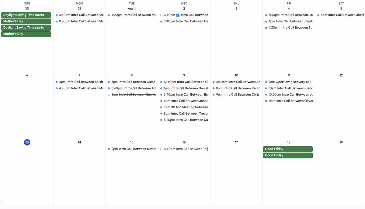 I'm getting so many leads I had to close down my <a href="/calcom/">Cal.com</a> calendar and cancel 4 calls 😭

Any GOOD designers interested in high-ticket refferals?