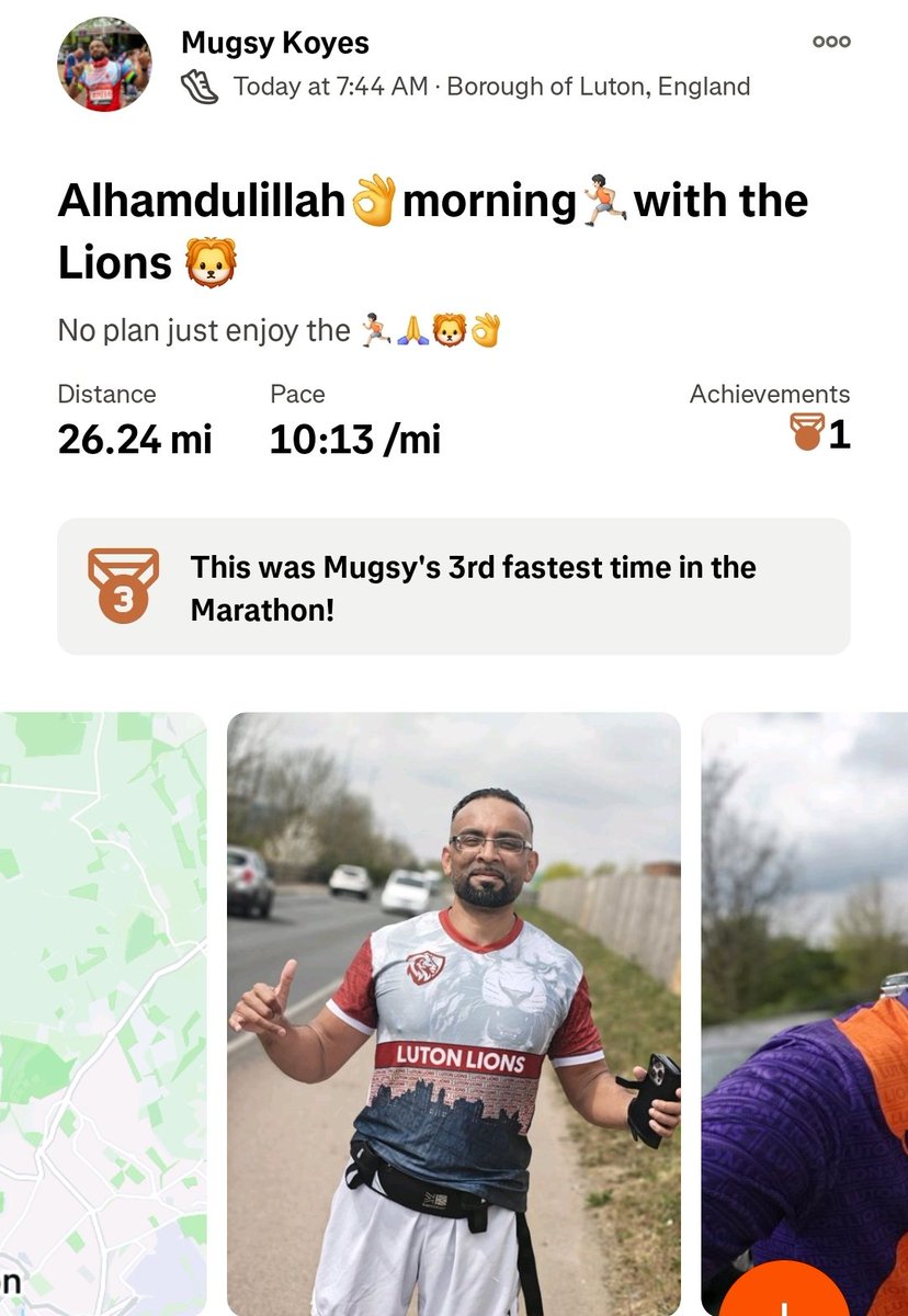 Some of our Lions must have been drinking water from the same fountains this weekend.

Today, two more Lions ran a marathon today, well done to Mugsy Koyes and Nazmul Miah as well as our fearless leader Sujel Miah who sneaked in 23 miles!

#LutonLions