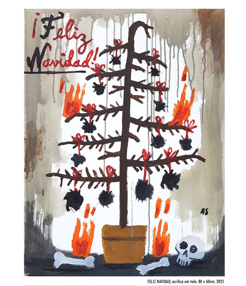 FELIZ NAVIDAD, acrílica em tela,  80 x 60cm, 2025.
