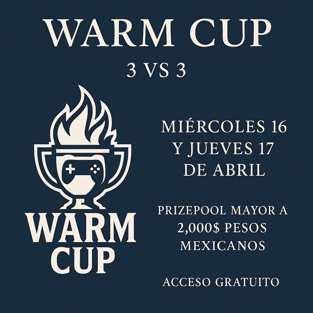 LLN_oficial's tweet image. 🔥 ¡Se viene el WARM CUP! 🔥
Torneo 3 vs 3 | Prizepool +$2,000 MXN 💰
📅 16 y 17 de abril
🎟 Acceso GRATUITO
⏳ Registro cierra el martes 15 de abril
¡Arma tu team y compite por la gloria!
#WarmCup #EsportsMX #3vs3

link Registro: start.gg/tournament/war…