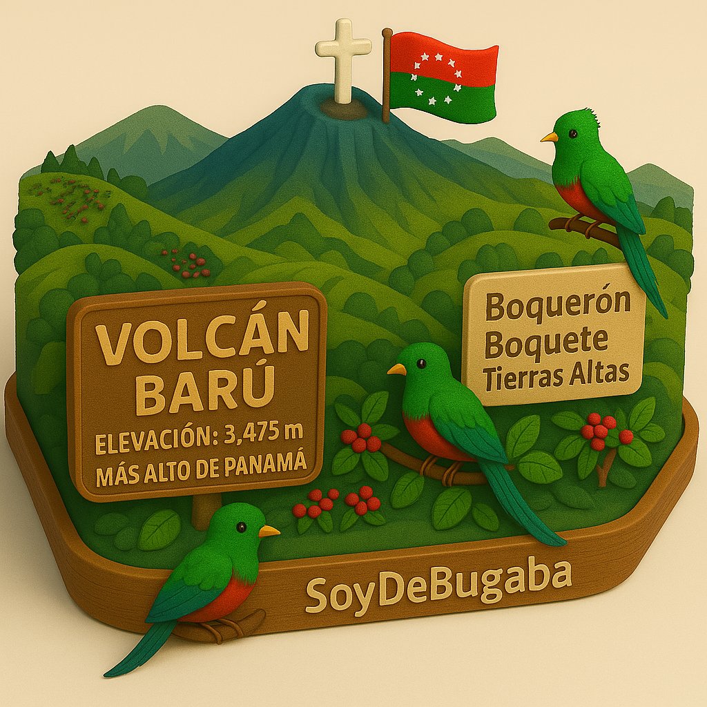 El Volcán Barú 🗻.
Altura: 3,475 metros sobre el nivel del mar.
Última erupción registrada: Alrededor del año 1550.
Temperatura en la cima: Puede descender hasta los 0 °C o incluso menos, especialmente en la madrugada; ocasionalmente se han registrado heladas ligeras.
#Chiriqui