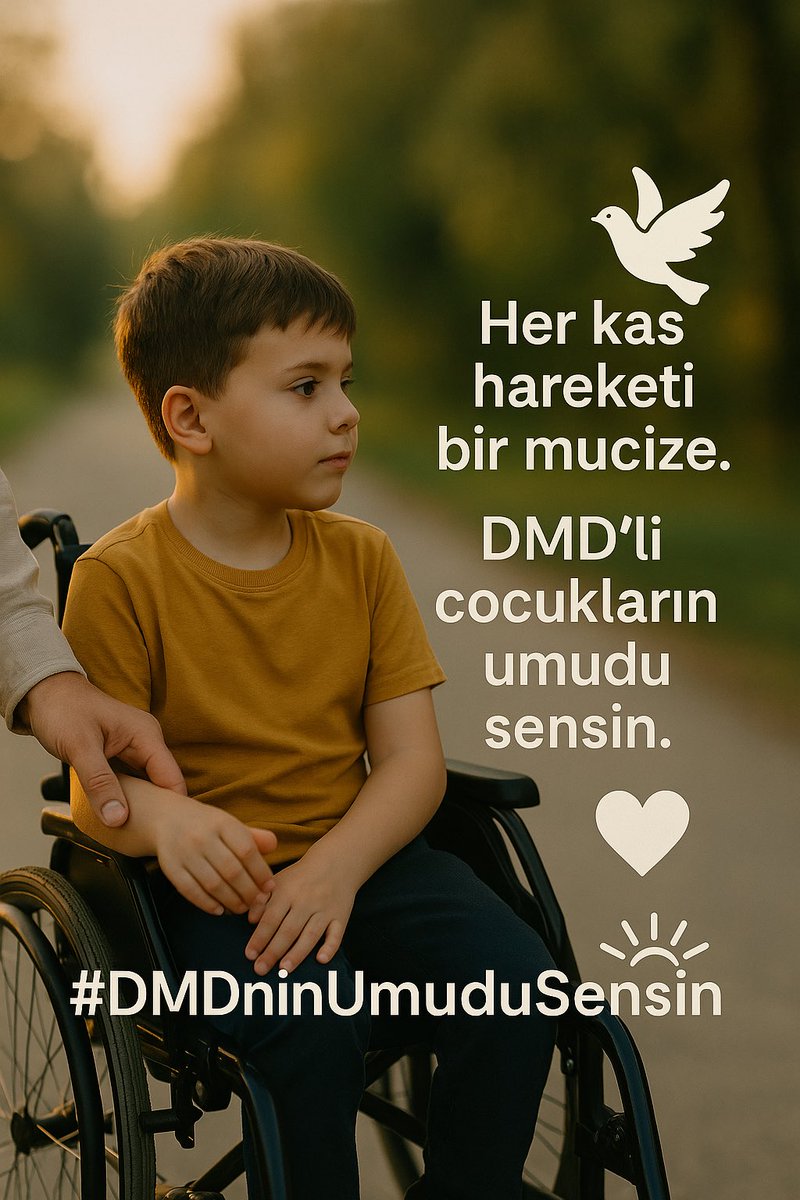 OzlemYuca170938's tweet photo. DMD BİTSİN!
Bir çocuğun yürüyebilmesi mucize olmamalı.
Bilim başardı, sıra bizde!
Onaylı ilaçlara erişim için ses ver!
DMD’ye dur diyelim, birlikte değiştirebiliriz!
#DMDBitsin
#DMDninUmuduSensin
@DMDTurkiye https://t.co/6IdnSLkIae