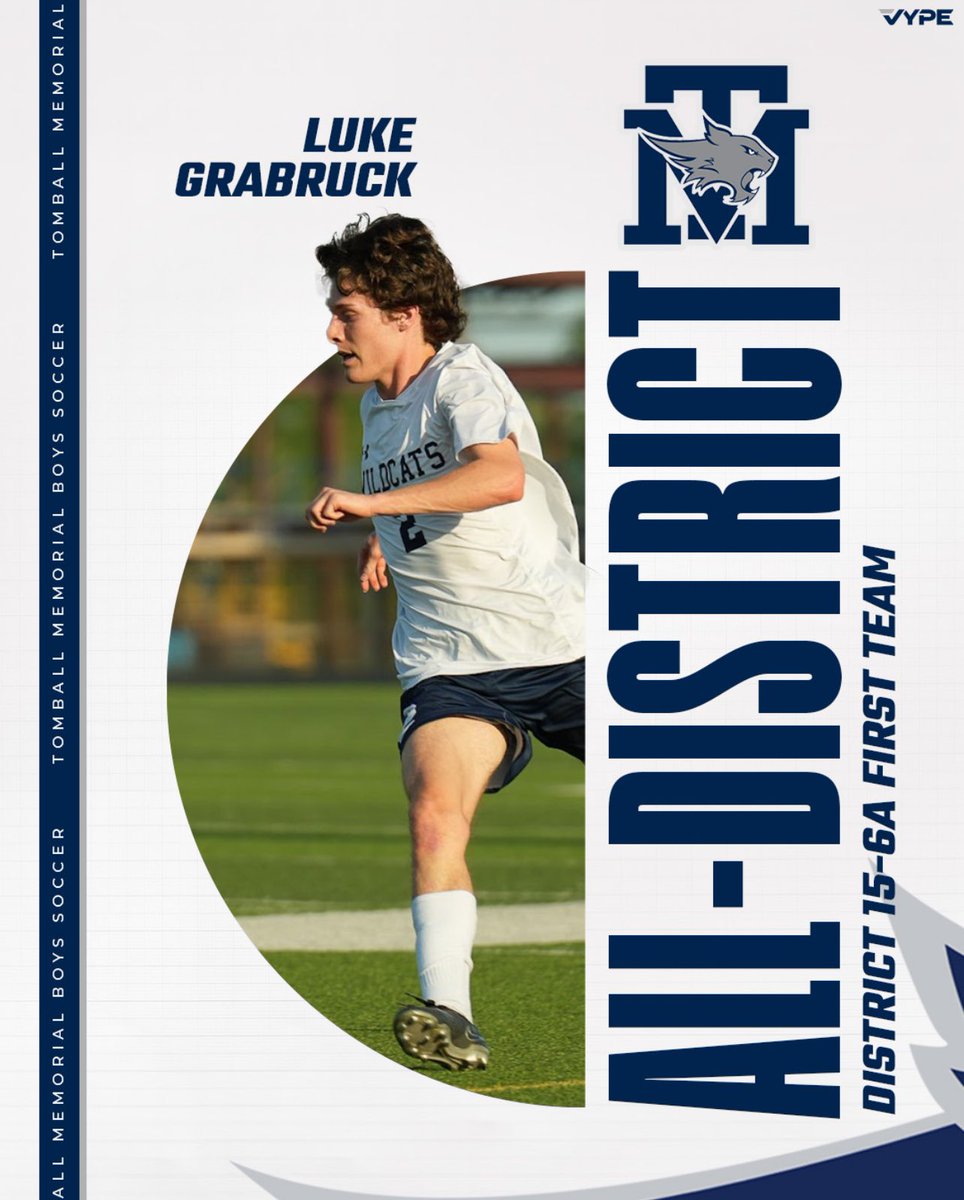 Congratulations to Luke Grabruck on his selection to District 15-6A 1st Team. Luke was a defensive force for us on the back line and was a dependable teammate during games! Luke had 2 goals and 2 assists on the year.