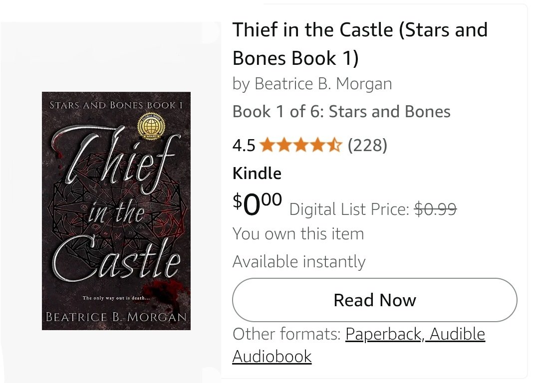 BBMorgan_W's tweet image. Not to brag, but Thief (book 1 in my epic romantic fantasy series) has 228 ratings, AND has an overall rating of 4.5 😍😍😍
#author #indiebooks #indieauthors