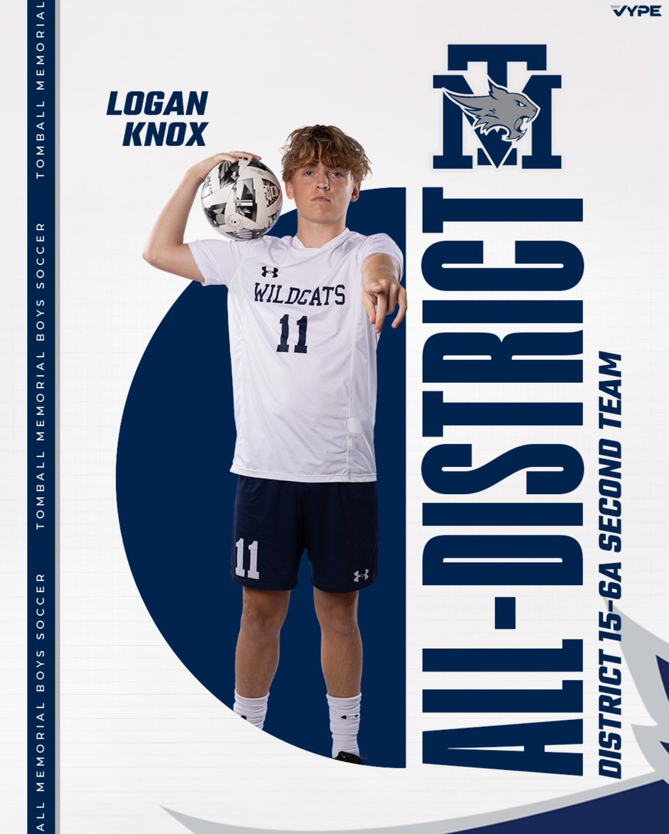 Congratulations to Logan Knox on his selection to District 15-6A 2nd Team. Logan was another defensive force on our back line. Logan battled through injuries but always helped the team when needed!