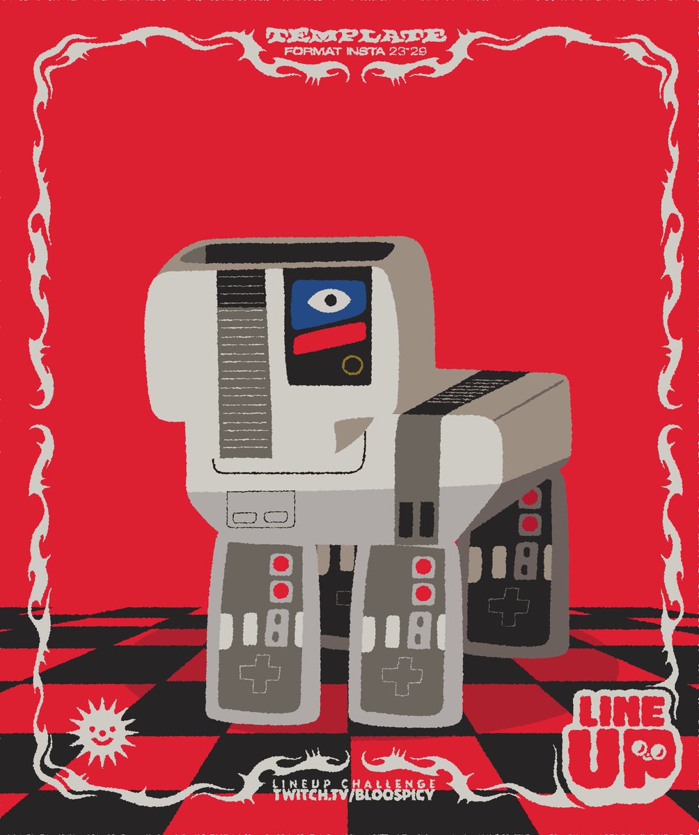 Sablitos's tweet photo. Theme 045 : Mascotte Jeu Vidéo - L'entité Version NES #lineupchallenge (alt for lore) https://t.co/2tQPV2zd2U