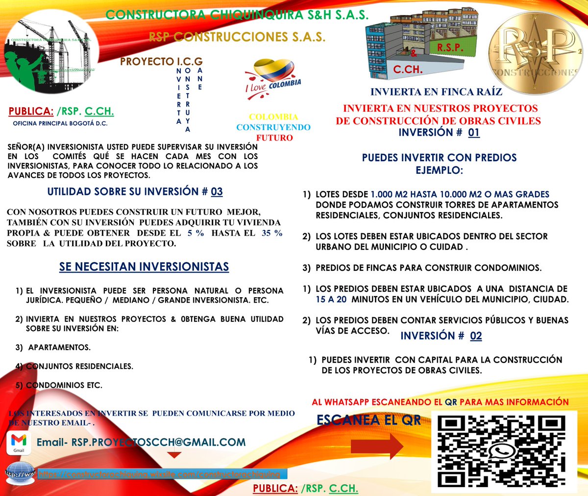 CONSTRUCTORACH4's tweet photo. RSP &amp; https://t.co/3c8qV4aU0K. Les da un cordial saludo, deseándoles muchos éxitos y prosperidad, a continuación los invitamos a que Conozca Nuestro Proyecto I.C.G. / INVIERTA/ CONSTRUYA / GANE. https://t.co/wZhHAATWop