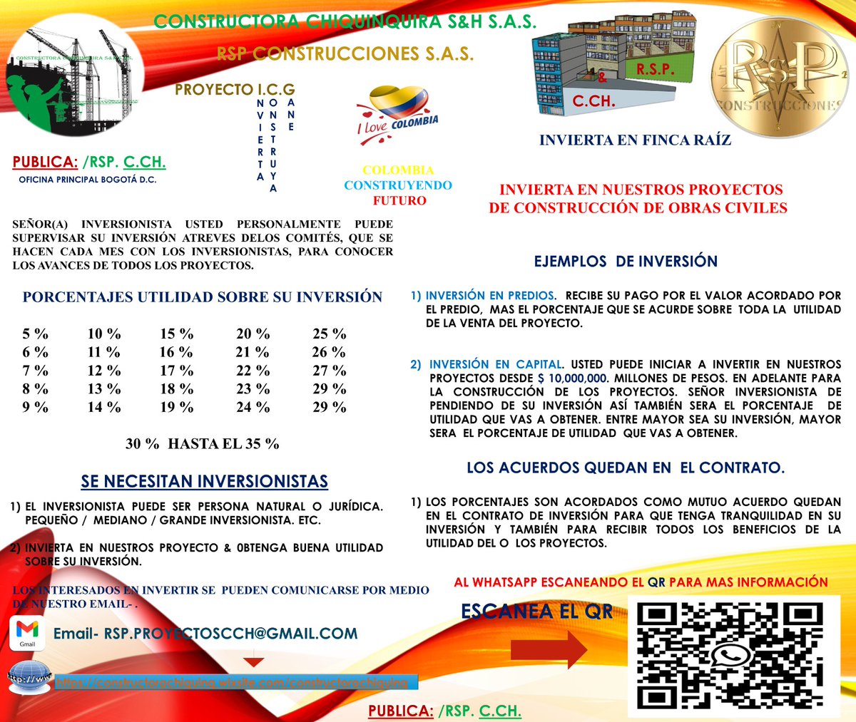 CONSTRUCTORACH4's tweet photo. RSP &amp; https://t.co/3c8qV4aU0K. Les da un cordial saludo, deseándoles muchos éxitos y prosperidad, a continuación los invitamos a que Conozca Nuestro Proyecto I.C.G. / INVIERTA/ CONSTRUYA / GANE. https://t.co/wZhHAATWop