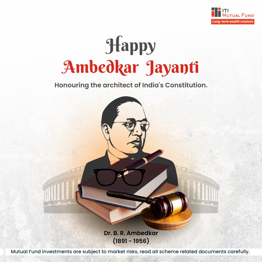 On Dr. Ambedkar Jayanti, we celebrate his unwavering commitment to equality and justice for all. 📷
#AmbedkarJayanti #ITIMutualFund #Investments