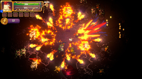 Machick_'s tweet photo. 🔥 Fire everywhere! 🔥
And that's just the tip of the iceberg in Machick 2.

Prepare for a roguelike where magic, chaos, and custom wands collide in the most unexpected ways.
Frogs don’t stand a chance.

Wishlist Machick 2 on Steam!
#Machick2 #IndieGame #Roguelike #MagicChicken https://t.co/XwL730KvQG