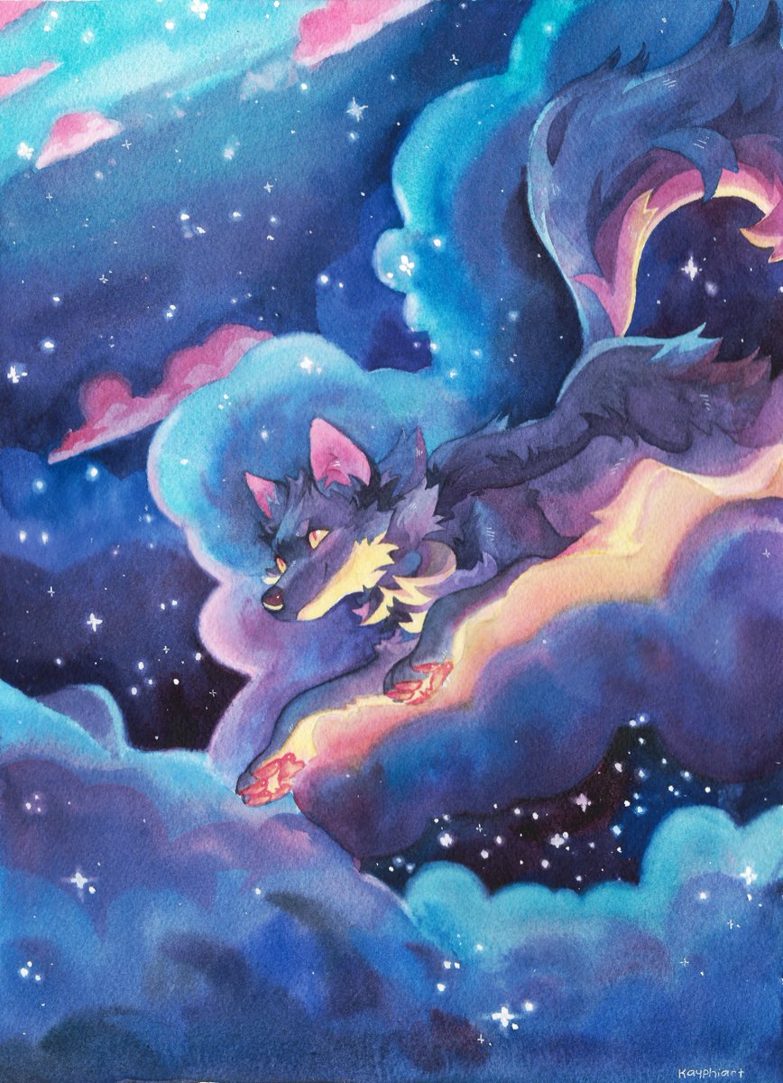 A new watercolor painting! You can see some WIPs and 2 unposted paintings on my ko-fi!