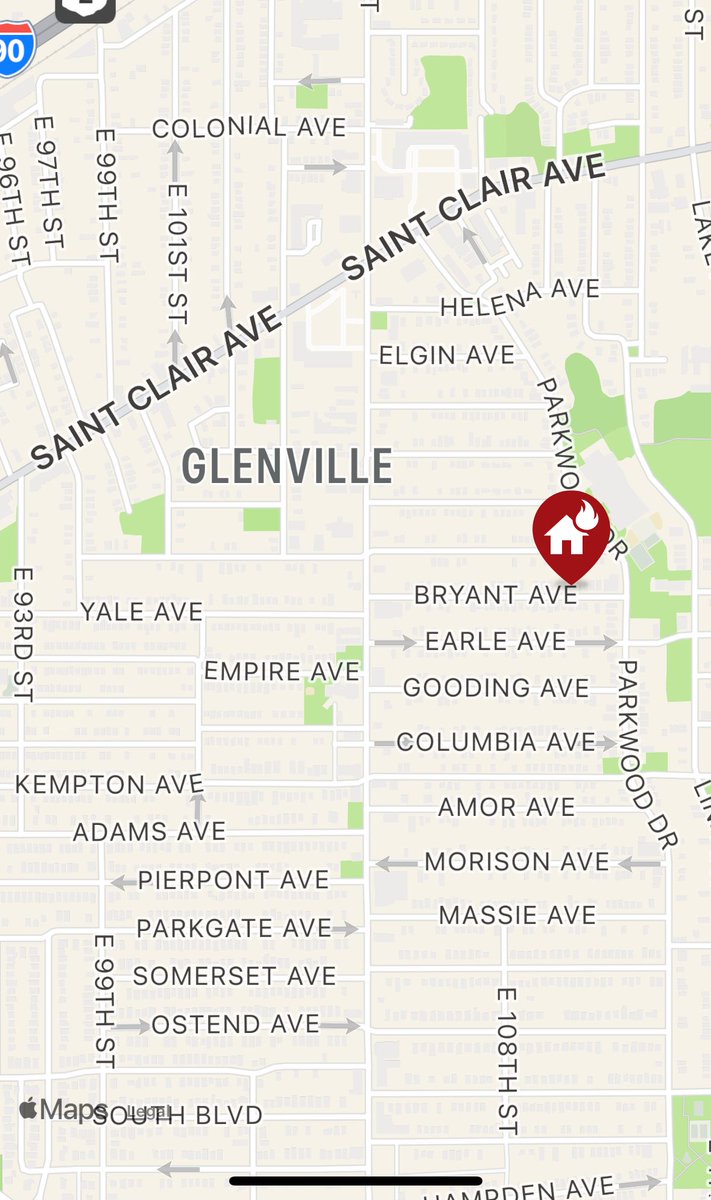 Happening now. 1815hrs.   
#ClevelandFirefighters are battling a HOUSE FIRE.   10500 block of Bryant avenue.  #Battalion5  #Glenville neighborhood  ward 9