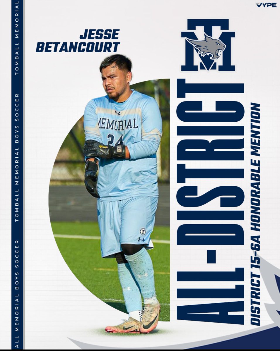 Congratulations to Jesse Betancourt on his selection to District 15-6A Honorable Mention. Jesse was one of our senior GKs and was a formidable opponent who worked hard. Jesse had a total of 21 saves on the year. Jesse was leader of the team!