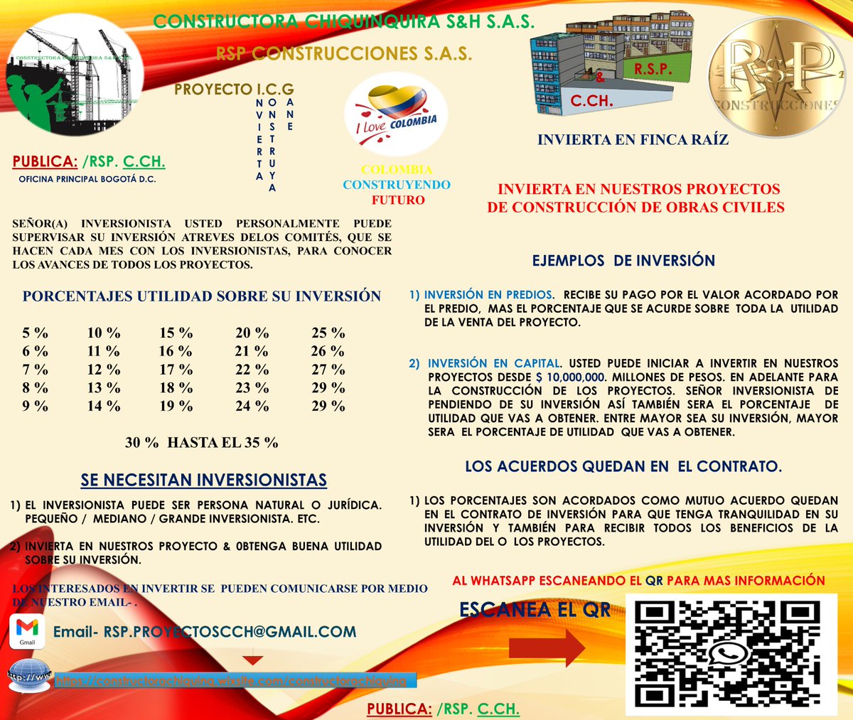 CONSTRUCTORACH4's tweet photo. RSP &amp; https://t.co/3c8qV4aU0K. Les da un cordial saludo, deseándoles muchos éxitos y prosperidad, a continuación los invitamos a que Conozca Nuestro Proyecto I.C.G. / INVIERTA/ CONSTRUYA / GANE. https://t.co/FFNmX3KFYO
