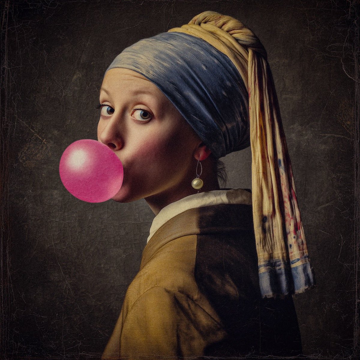 Girl with Pink Gum