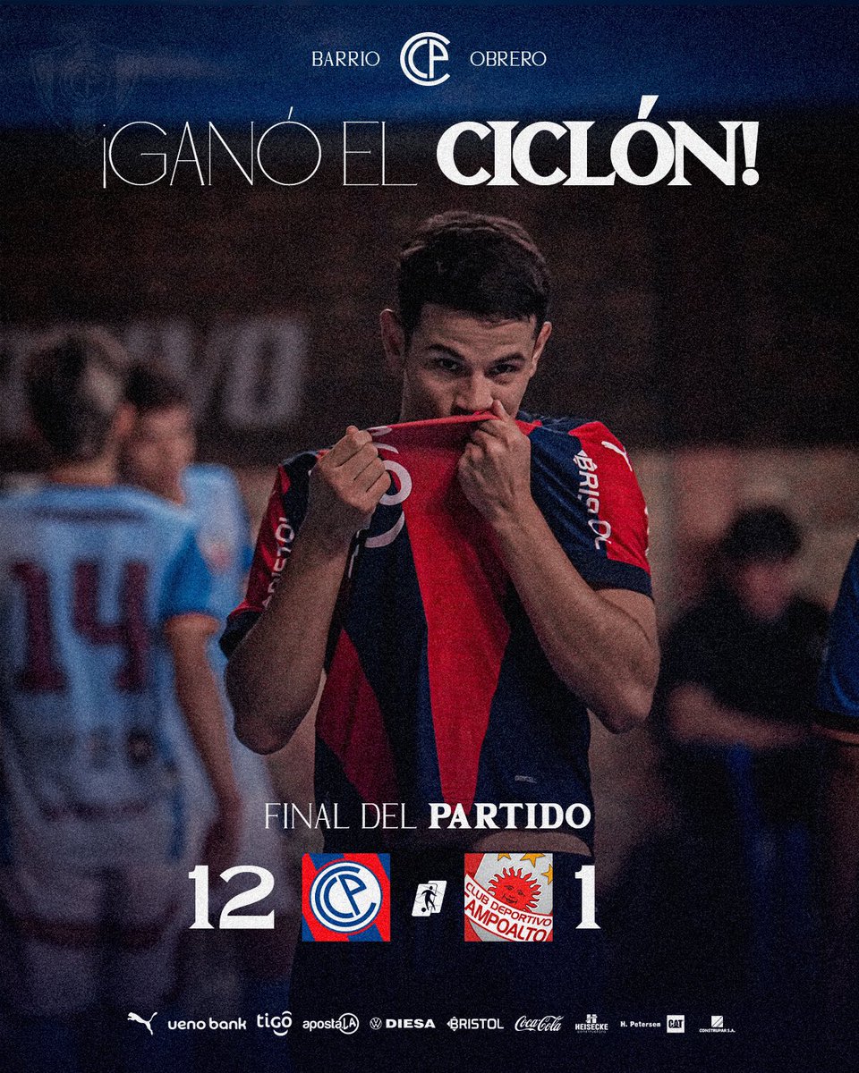 CerroFutsalFIFA's tweet photo. 🏟️ ¡Final del partido!

💙❤️¡VICTORIA DEL CICLÓN!💙❤️

#CCPvCAM | 12-1

🔵🔴 #𝑳𝒐𝒔𝑫𝒖𝒆ñ𝒐𝒔𝑫𝒆𝒍𝑭𝒖𝒕𝒔𝒂𝒍 🏆9️⃣ https://t.co/isQFo4Goea