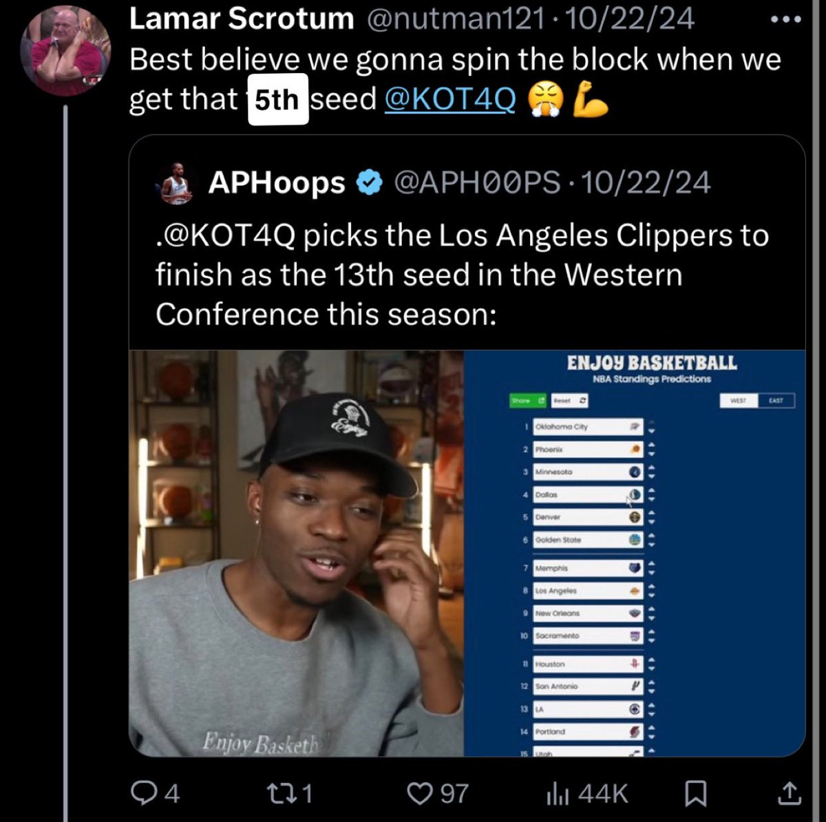 Lamar Scrotum tweet media