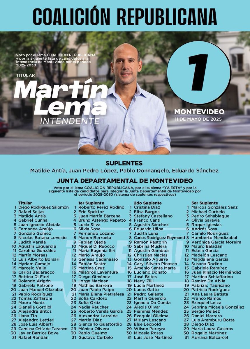 Con nuestro candidato <a href="/MartinLemaUy/">Martin Lema</a> , hasta el 11 de mayo no paramos !! 💪🏻