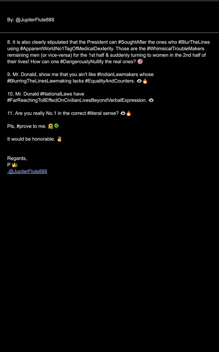 9213140PurnaD's tweet image. x.com/earth_tracker/…
.
.
.
The #XAlgorithm was blocking me, but this is #important. 🎯
@POTUS
Pls, pay special emphasis on #hashtags while reading. 🌻🍀
Regards,
P 👑 
.
.